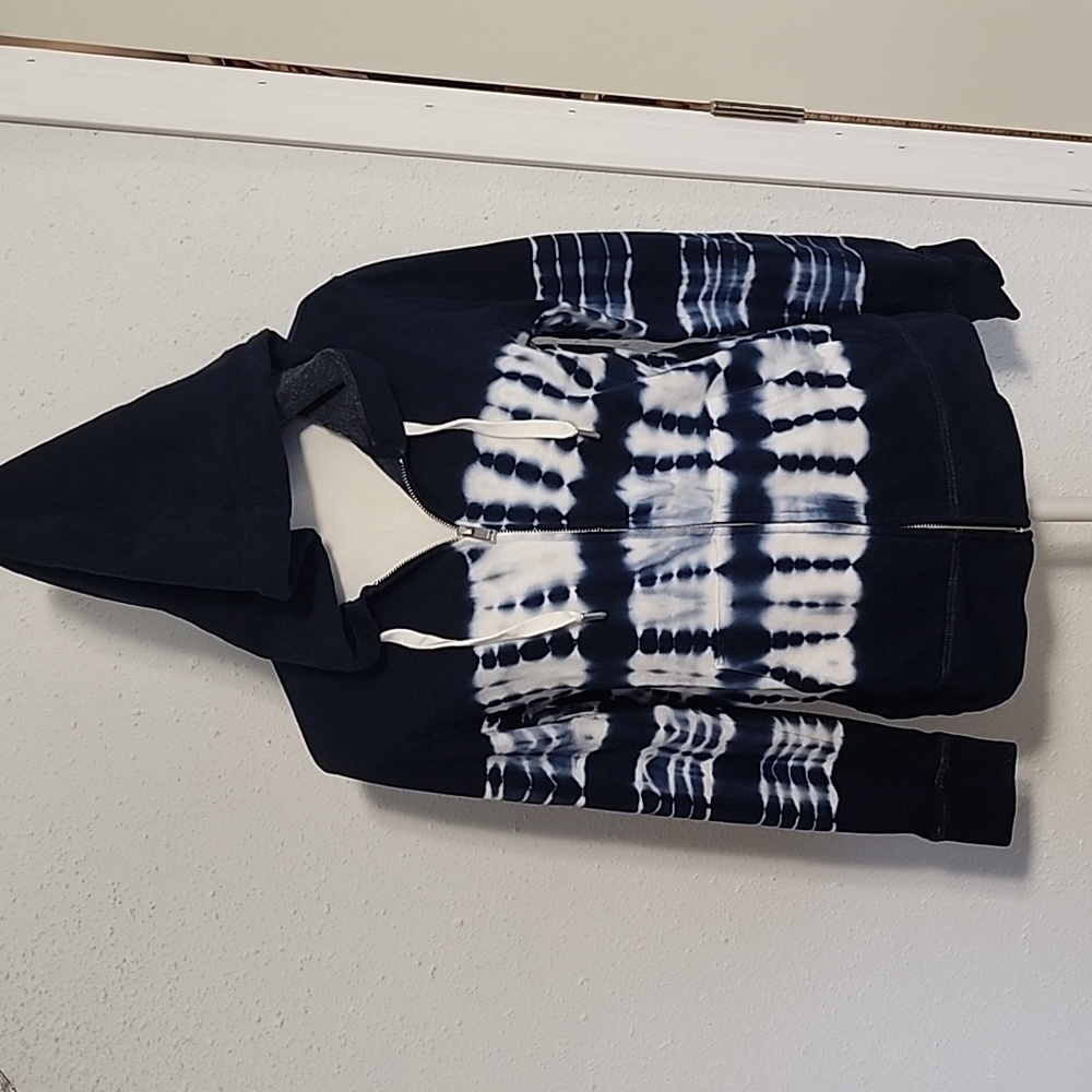 TIE DYE ZIP FRONT HOODIE